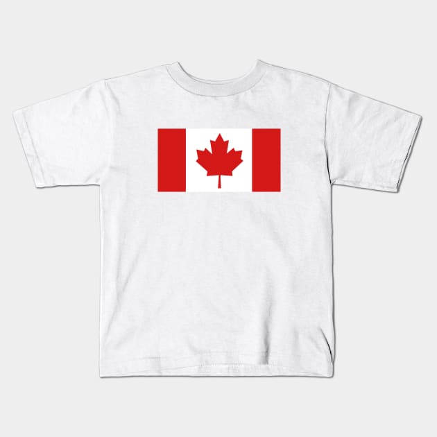 Canadian Flag Kids T-Shirt by sweetsixty